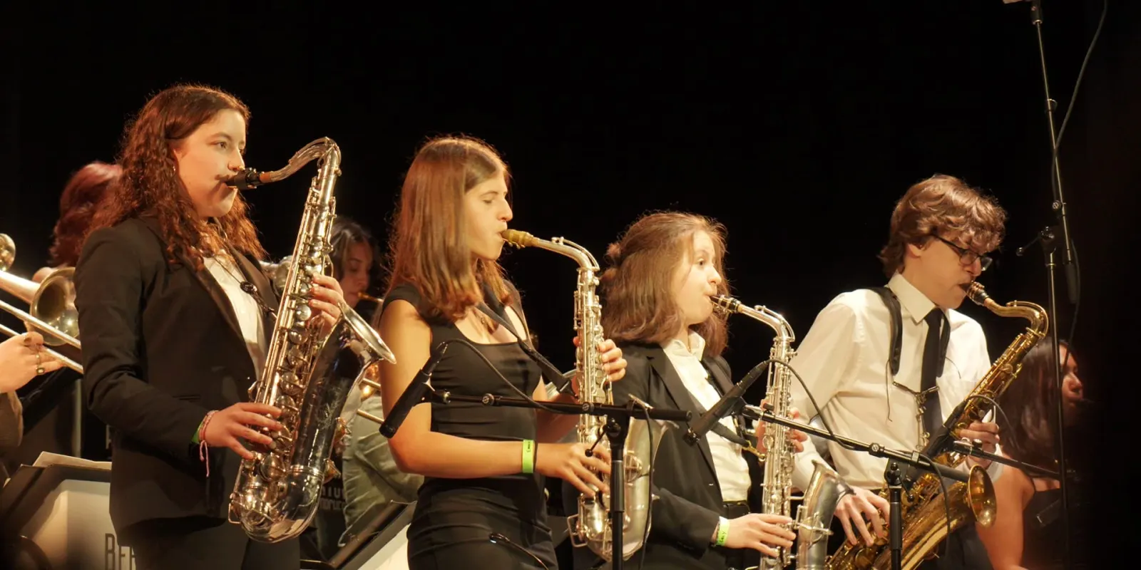 The sax section at The Cut